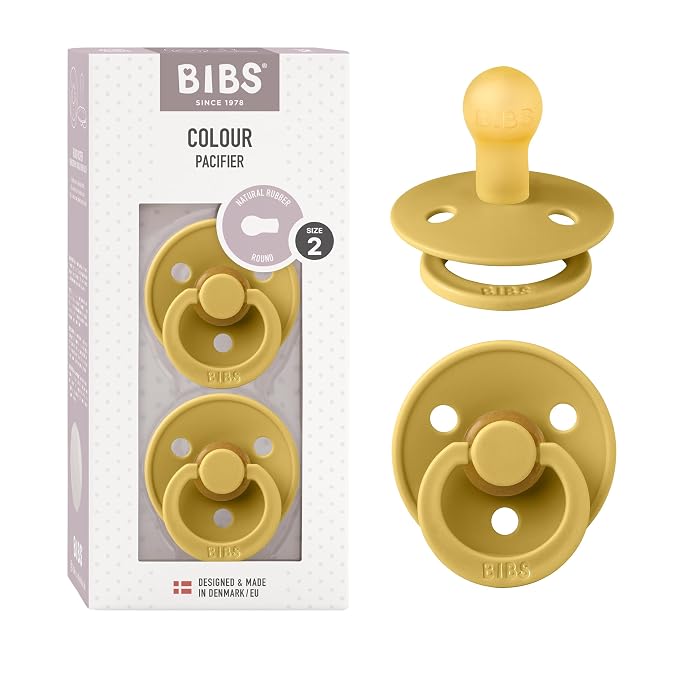 BIBS Pacifiers Colour Collection | Natural Rubber Baby Pacifier | Set of 2 by BIBS