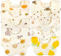 Baby Bibs Muslin Bibs for Baby Girl Boy for Drooling and Teething 10 Pack by DOSMINE