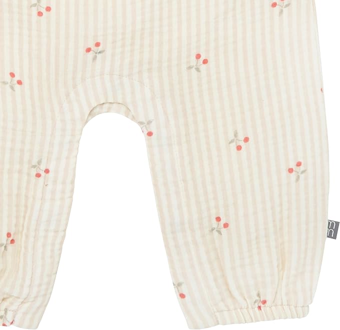 Modern Moments by Gerber baby-girls Self Eyelet Ruffle Long Leg Romper - Image 4