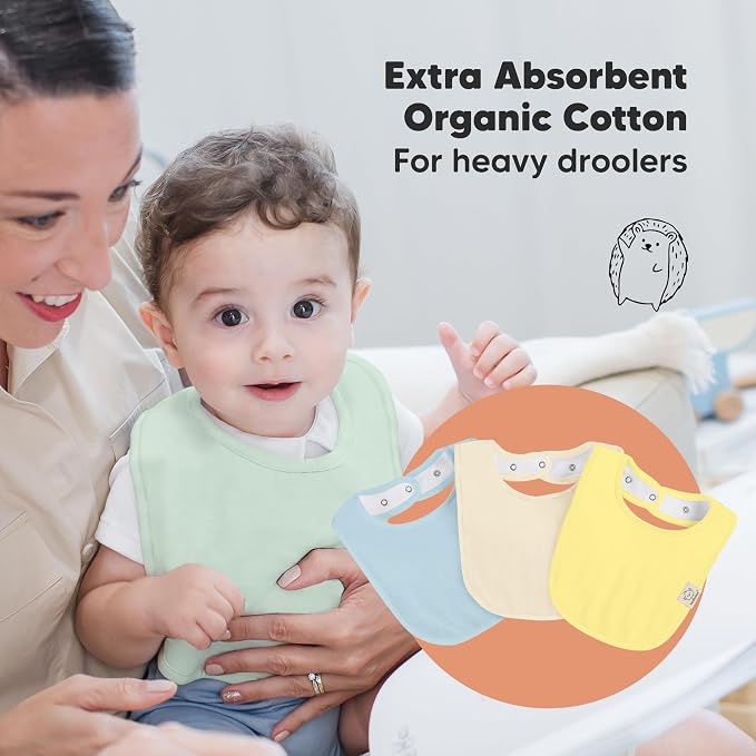 8-Pack Organic Baby Bibs for Boys, Girls - Image 5