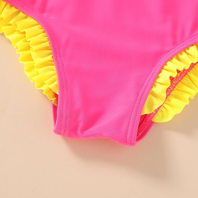 YOUNGER TREE Toddler Swimsuit Girl Cute Stripe One-Piece Ruffle Swimwear Baby - Image 5