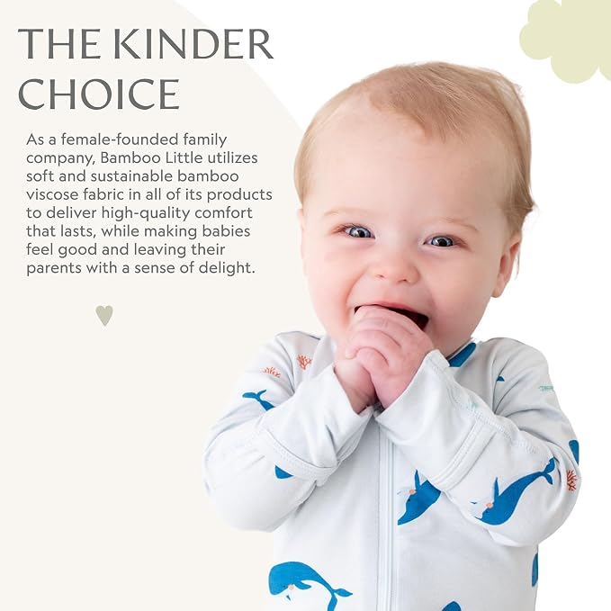 Bamboo Little Soft Baby Footie Pajamas, Baby Clothes, Newborn Sleepers - Image 6
