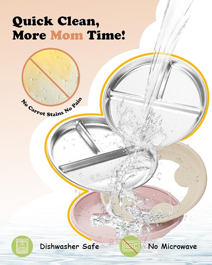 Stainless Steel Baby Plate - Image 6