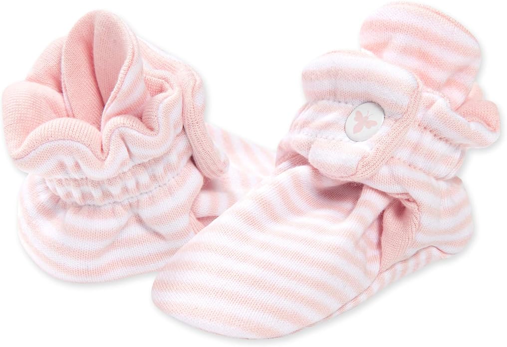 Burt's Bees Baby Unisex Booties Organic Cotton Newborn Essentials Shoes by BurtsBeesBaby