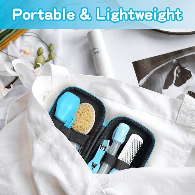 Baby Grooming Kit，Infant Safety Care Setwith Hair Brush Comb Nail Clipper Nasal - Image 7