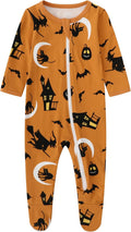 O2 BABY Baby Boys Girls Organic Cotton Zip-Front Sleeper Pajamas, Footed Sleep by O2BABY