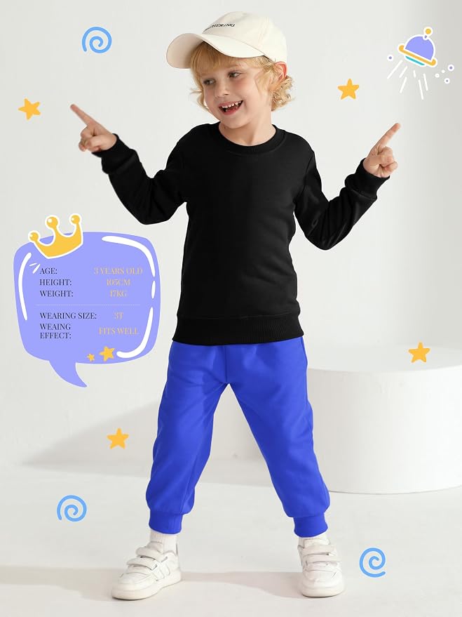 HXP 4 Pack Toddler Boys Sweatpants Pure Cotton Toddler Sweatpants Boys Kids - Image 5