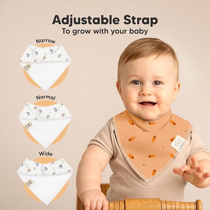 8-Pack Organic Baby Bandana Bibs - Image 3