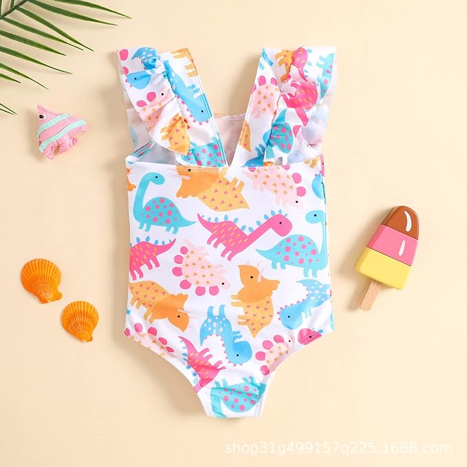 Happy Town One-Piece Infant Toddler Baby Girl Summer Swimsuit Watermelon - Image 7
