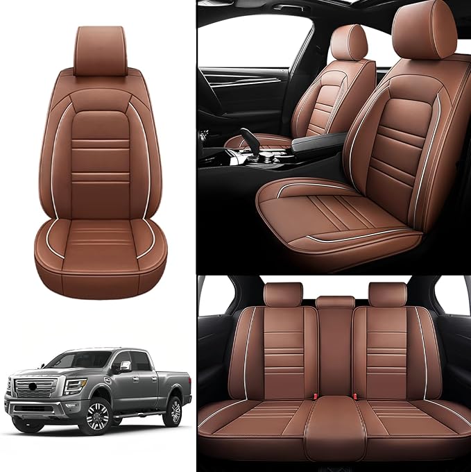 Seat Covers for Nissan Car Titan 2004-2024 | 5-Seats Leather Seat Covers - Image 2