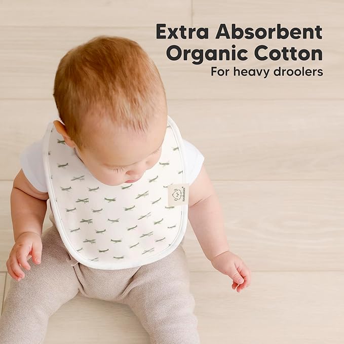 8-Pack Organic Baby Bibs for Boys, Girls - Image 5