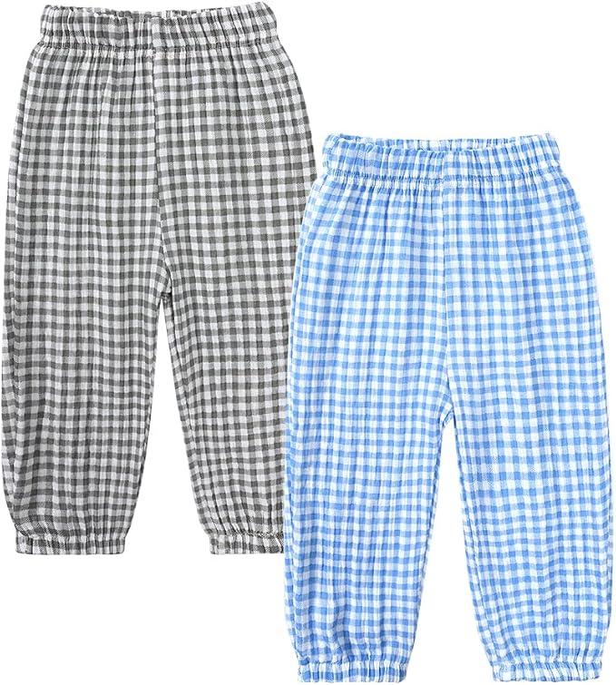 MYGBCPJS Baby Boys Girls Cotton Linen Trousers Kids Casual Ankle Pants Loose by MYGBCPJS