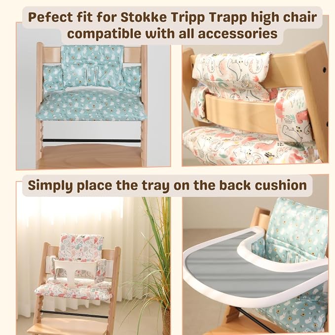 Waterproof & Compatible Stokke Tripp Trapp Cushion Set - Image 3