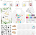 Baby Shower Game Sign Blank Bib DIY Set Newborn Essentials Stuff by Pydeeirom