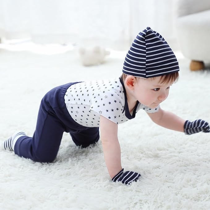 Baby Bodysuit and Pant Set 10-pcs Cotton Soft Newborn Boy Girl Clothes Outfits - Image 7