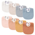 Konssy Muslin Baby Bibs 8 Pack Baby Bandana Drool Bibs Cotton by Konssy