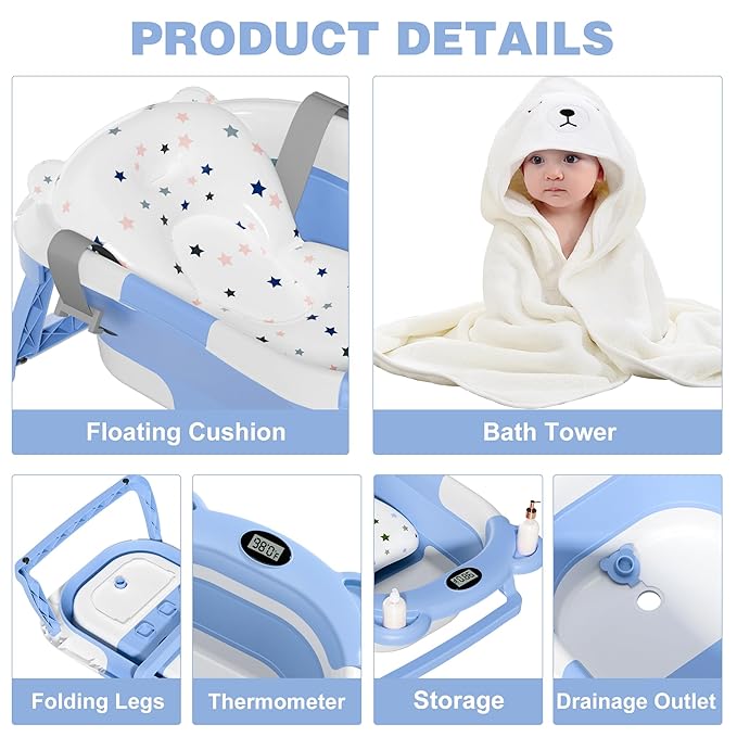 MoreFeel Collapsible Baby Bathtub - Image 4