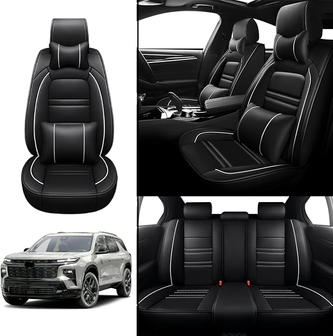 Car Seat Covers for Chevy Traverse 2009-2025 | 5-Seats Seat Covers, Waterproof - Image 2