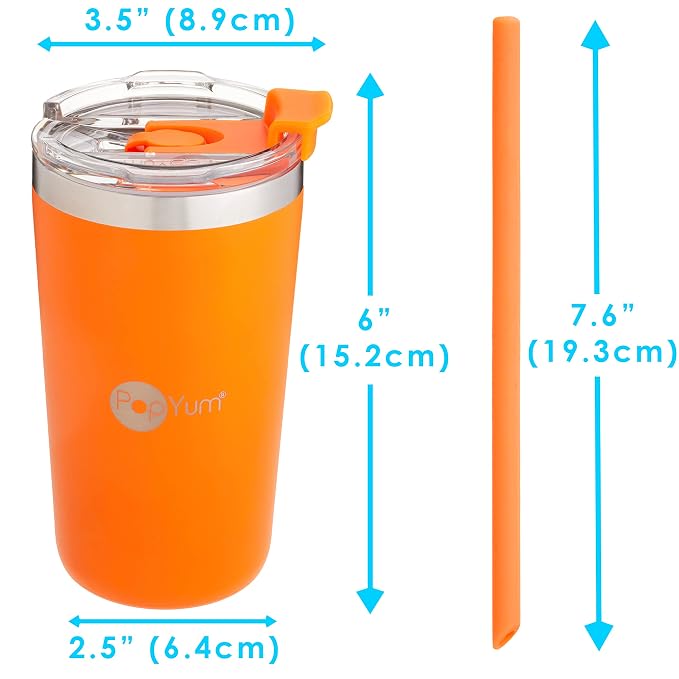 PopYum 13oz Insulated Stainless Steel Kids’ Cups - Image 9
