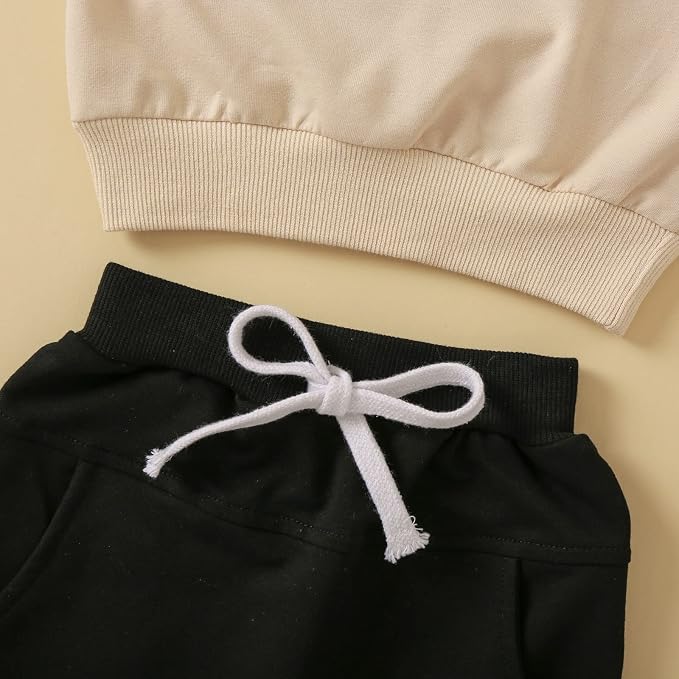 Toddler Baby Boy Clothes Solid Color Long Sleeve Crewneck Sweatshirt Top Casual - Image 5