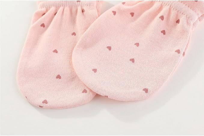 5 Pairs Baby Not Scratch Mittens 0-6 Months New Born Boy Girl Gloves Cute - Image 2