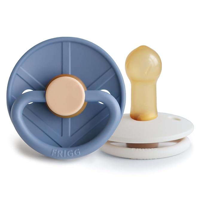 FRIGG Little Viking Natural Rubber Baby Pacifier 2-Pack | Made in Denmark | by mushie