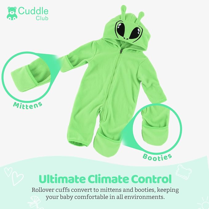 Cuddle Club Fleece Baby Bunting Bodysuit - Image 3