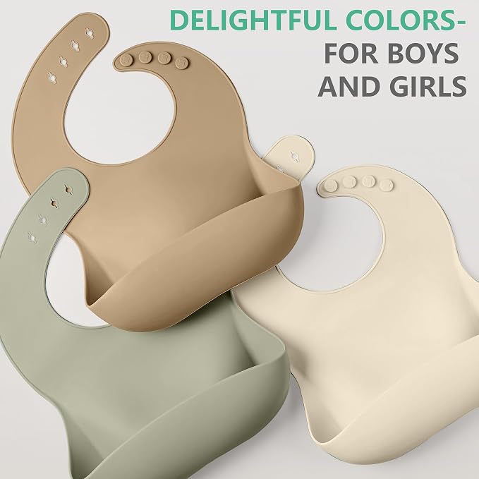 Cuddle Campus Set of 3 Silicone Bibs - Image 6