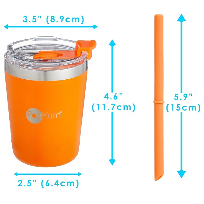 PopYum 9oz Insulated Stainless Steel Kids’ Cups - Image 9