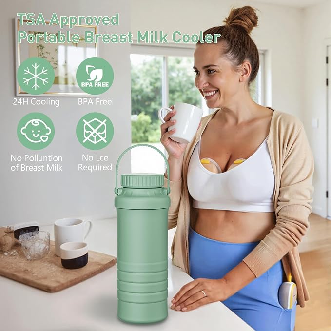 Portable Breast Milk Cooler Bottle - 22oz Breastmilk Chiller - Image 2