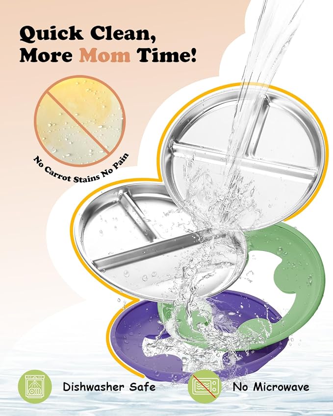 Stainless Steel Toddler Plate - Image 6