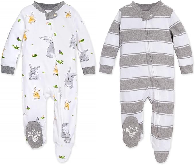 Burt’s Bees Baby Boys' One-Piece Sleep and Play 100% Organic Cotton PJs by BurtsBeesBaby