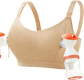 Pumping Bra Hands Free Zip Opening Seamless Nursing Bras by HOFISH