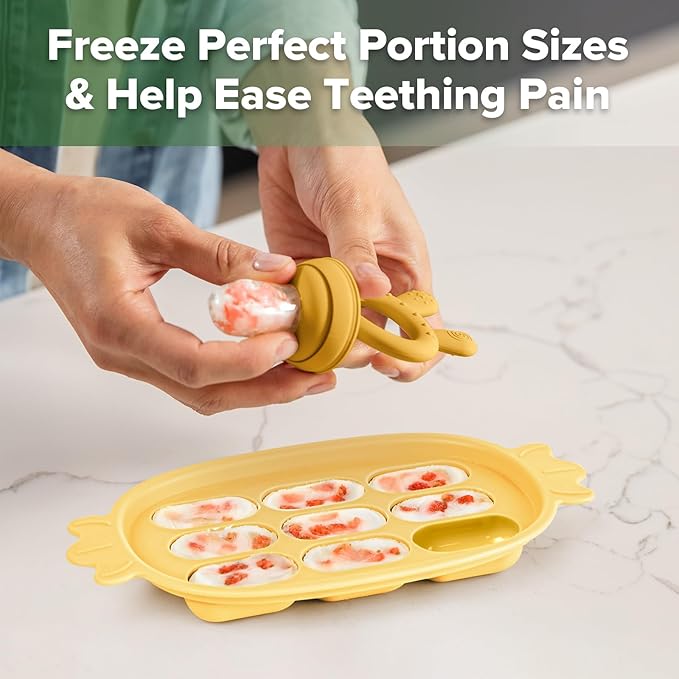 Haakaa Baby Fruit Food Feeder & Silicone Nibble Tray Combo - Image 3