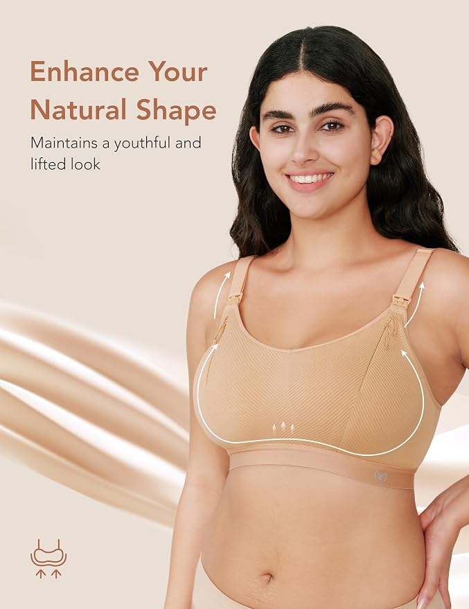 Pumping Bra Hands Free Zip Opening Seamless Nursing Bras - Image 5