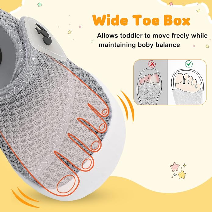 FEETCITY Baby First Walking Shoes Wide Baby Shoes Infant Sneakers Newborn Crib - Image 3