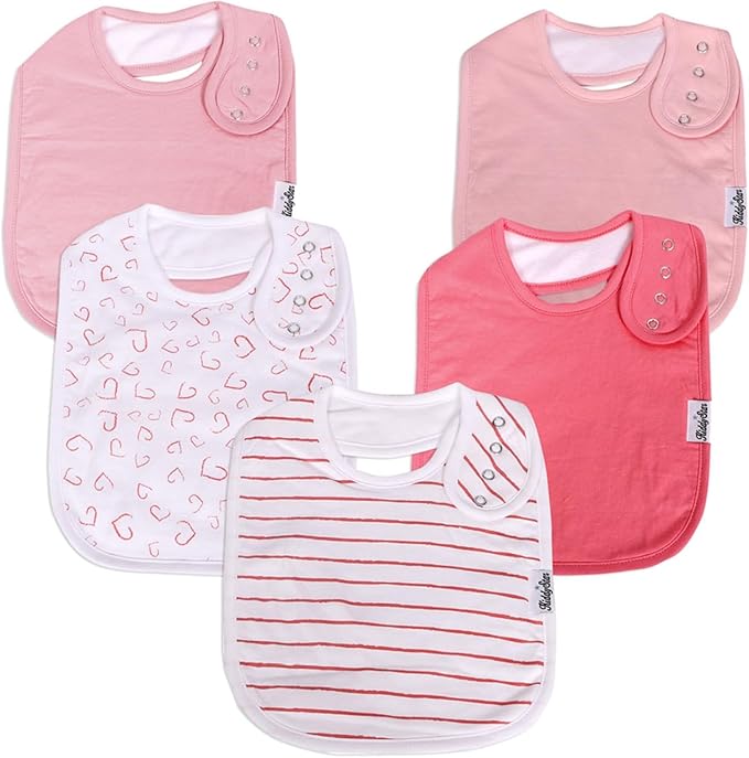 Organic Cotton Baby Bibs for Boys & Girls – Soft, Absorbent Teething & Drool by KiddyStar%C2%AE