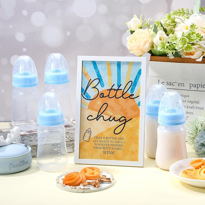 Roowest Bottle Chug Baby Shower Game Favors Including 18 Pcs Feeding Bottles - Image 5