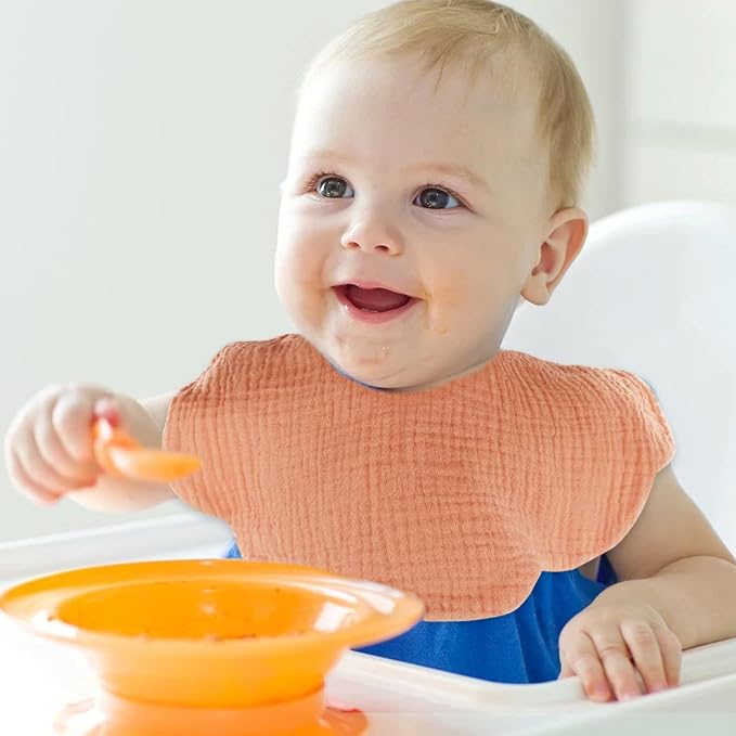 Baby Bibs Muslin Bibs 8 Pack for Drooling and Teething for Unisex Girls Boys - Image 2