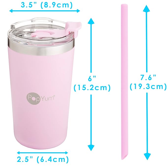 PopYum 13oz Insulated Stainless Steel Kids’ Cups - Image 9
