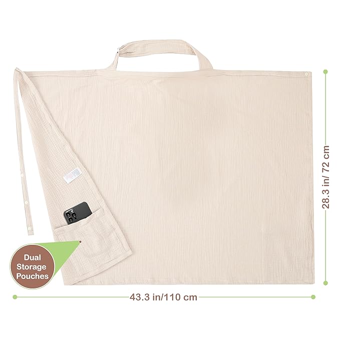 Premium Organic Breathable Muslin Nursing Cover - Image 3
