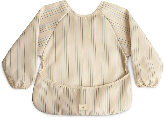 mushie Long Sleeve Baby Bib | Water Resistant Adjustable Fit by mushie