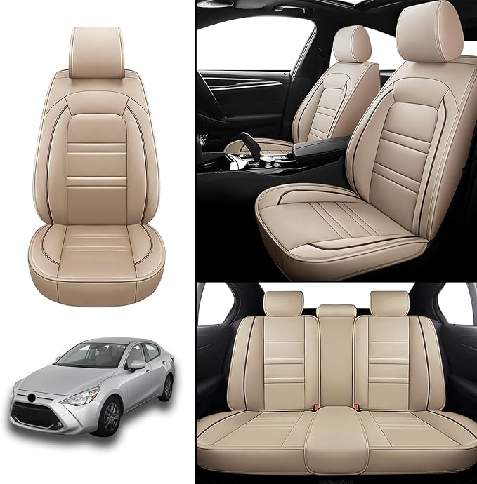 Seat Covers for Toyota Yaris 2007-2020 | 5-Seats Leather Seat Covers - Image 2