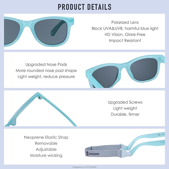 COCOSAND Flexible Baby Sunglasses - Image 4