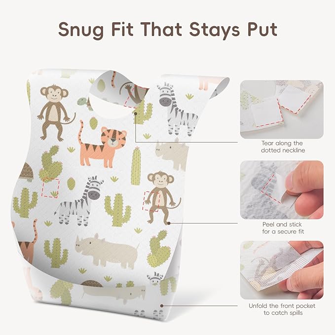 KIIS Disposable Baby Bibs for Baby Boys and Girls - Image 6