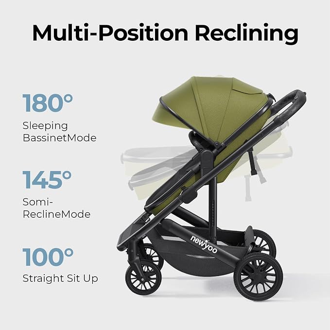 newyoo Bassinet Stroller for Newborn, Nestro 516M, Baby/Infant Strollers w - Image 3