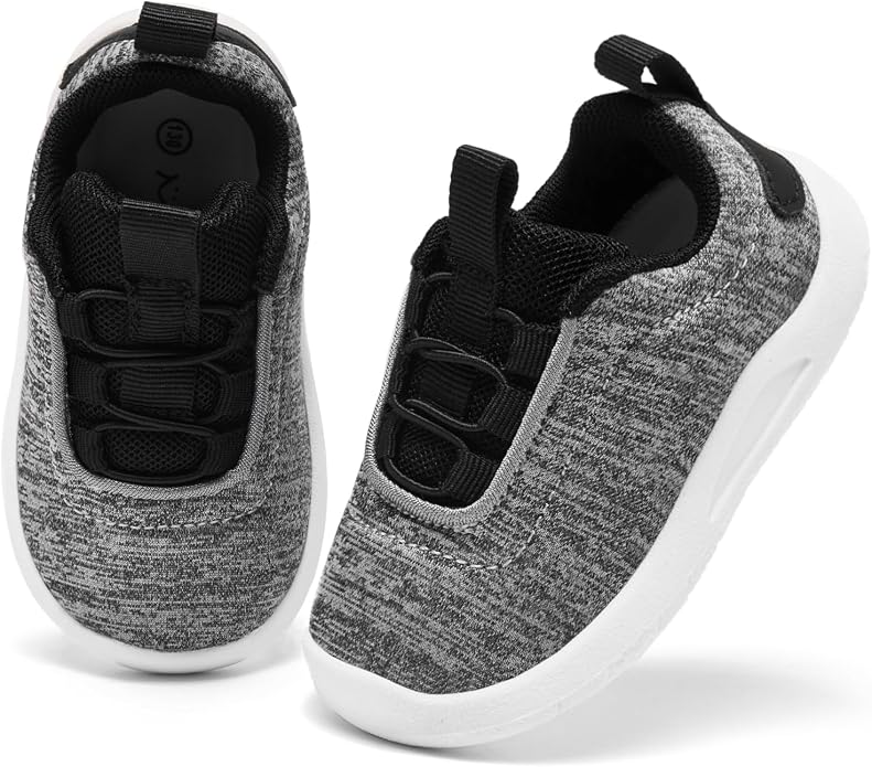 MORENDL Toddler Slip On Sneakers Baby Walking Shoes Non-Slip Breathable Unisex - Image 2