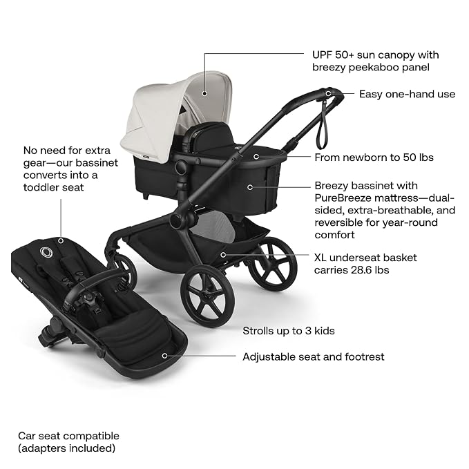 Bugaboo Kangaroo All-Terrain Single-to-Double Tandem Stroller - Image 3
