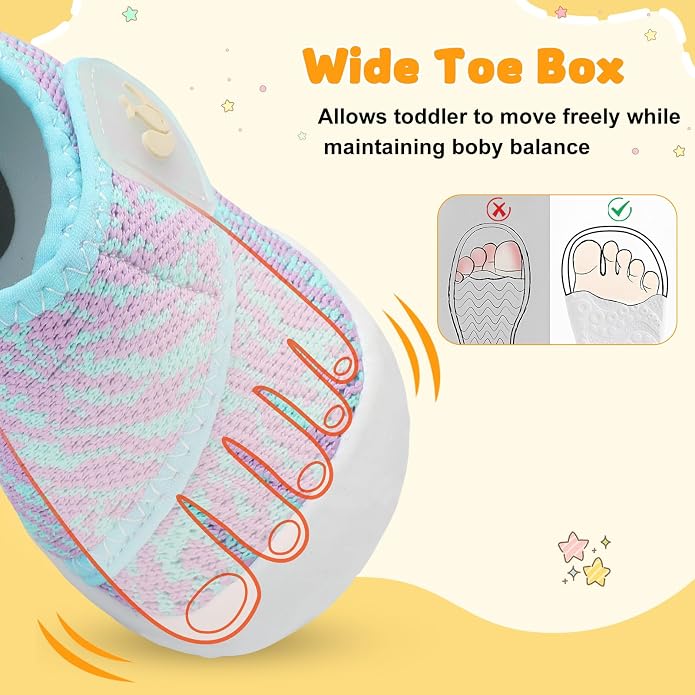 FEETCITY Baby First Walking Shoes Wide Baby Shoes Infant Sneakers Newborn Crib - Image 3