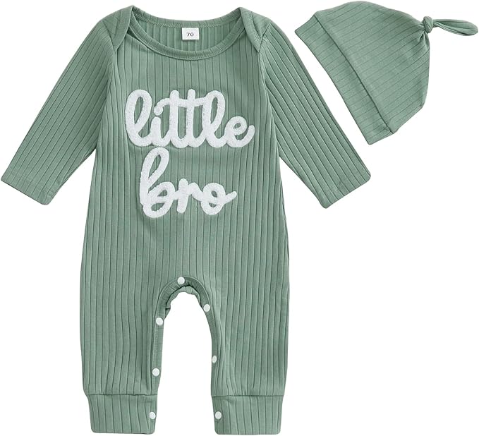 Fernvia Newborn Baby Boy Clothes Letters Print Bodysuit 3 6 9 12 18 Months Long by Fernvia